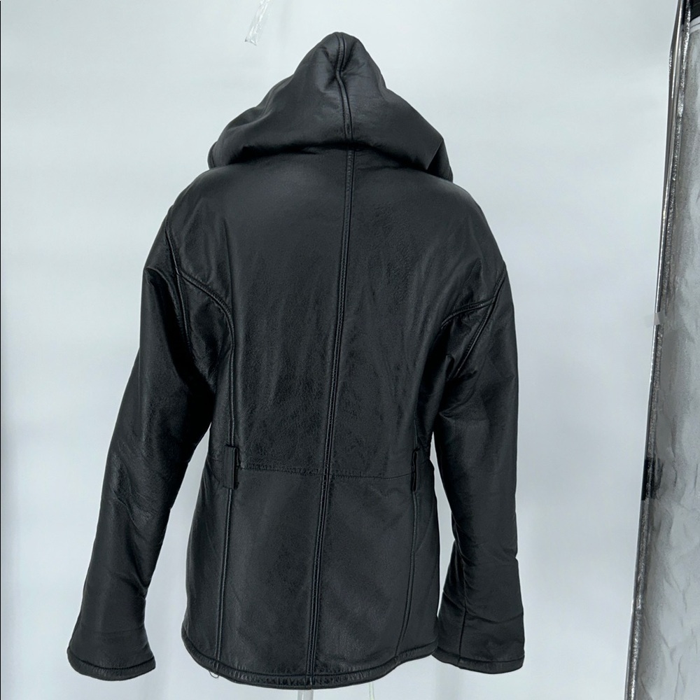 Wilsons Leather Genevieve Jacket Womens Small Black Faux Fur Liner c-6 - Picture 7 of 16